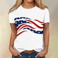 thumbnail image 2 of ADSSDQ Funny 4Th Of July Shirts Festival Tops Women Short Sleeve Independence Day Teacher Tshirts Dressy Casual Tunic Tops For Women 2024 Spring Crew Neck Sweatshirts White S, 2 of 5