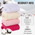 thumbnail image 3 of Slouch Socks Women 4 Pairs Knee High Scrunch Cotton Soft Knit Cushion Extra Long Socks, 3 of 14