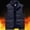 Dark Blue, variant on WIZUTIZ Men's Thermal Vest Solid Color Zip Multi-Pocket Stand Collar Fleece Lined Thick Sleeveless Jacket for Winter Spring Outdoor Work Daily Wear