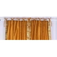 thumbnail image 2 of Mustard  Tie Top  Sheer Sari Curtain / Drape / Panel   - 80W x 96L - Piece, 2 of 2