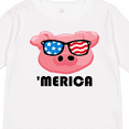 thumbnail image 4 of Inktastic Merica Pig Boys or Girls Long Sleeve Toddler T-Shirt, 4 of 5