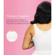 Exquisite Form 5107565 Fully® Slimming Wireless Back & Posture Support Longline Bra with Front Closure & Lace