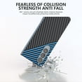 thumbnail image 4 of Aramid Fiber Case for Samsung Galaxy Z Fold 4 Case Aramid Fiber Thin Fit Slim Minimalist 6 FT Military Grade Drop Protection Case with Wireless Charging, Black&Blue, 4 of 14