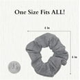 thumbnail image 4 of Motique Accessories Set of 2 Solid Scrunchies Perfect for Adult Female and Girls (Heather Grey), 4 of 5