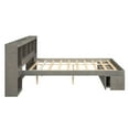 thumbnail image 5 of Queen Size Platform Bed with Multi-storage Headboard and a Drawer, Wooden Bed Frame with Slats Support for Boys Girls Teen Adults Bedroom, No Box Spring Needed, Gray, 5 of 7