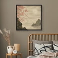 thumbnail image 4 of Framed Canvas Print Japanes Style Landscape Wall Art Japandi Decorative for Living Room Bedroom - 16"x16" BLACK, 4 of 8