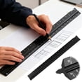 thumbnail image 2 of Hearth & Gear Triangular Scale Ruler For Architectural And Engineering Drawings Precision Measuring With Three Design And Multiple Metric Scales Diameter Tape Measure Metal Straight Edge 24 Measuring, 2 of 5