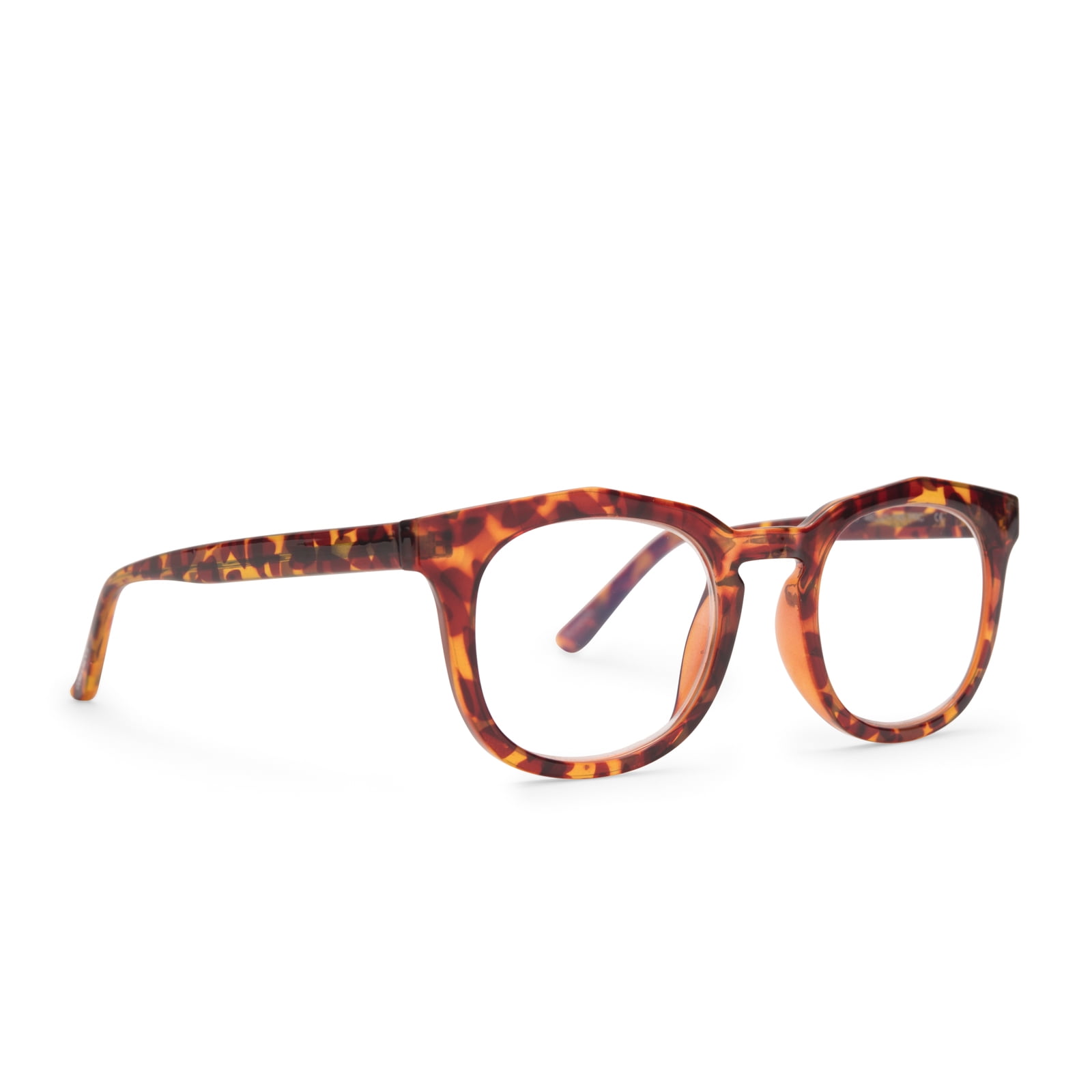 Compliments by DIFF Eyewear Rowan Blue Light Reading Glasses Amber Tortoise +1.25