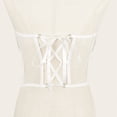 thumbnail image 4 of SRZYMJ Underbust Corset Belts for Women Lace Up Tie Back Bustier Sheer Mesh Cincher Waist Belt, 4 of 5