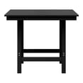 thumbnail image 2 of WestinTrends Ashore Outdoor HDPE 36" Square Patio Dining Table with Umbrella Hole, Black, 2 of 12