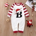 thumbnail image 2 of Gvdentm Pattern A-Z Family Christmas Pajamas Holiday Couple PJ Set Men and Women Kids Sleepwear Long Sleeve Xmas Print Tops and Pants, 2 of 4