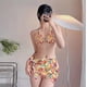 thumbnail image 3 of Bikini Bandeau con realce para mujer, traje de baño pequeño con realce de diamantes de imitación, estilo brasileño, tanga, 2024, 3 of 5
