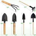 thumbnail image 5 of Pequeñas herramientas de jardín, 6 uds. Mini juego de herramientas de jardín, bonitas herramientas de jardinería, herramientas de jardinería para niños pequeños para interior del hogar, kit, 5 of 5