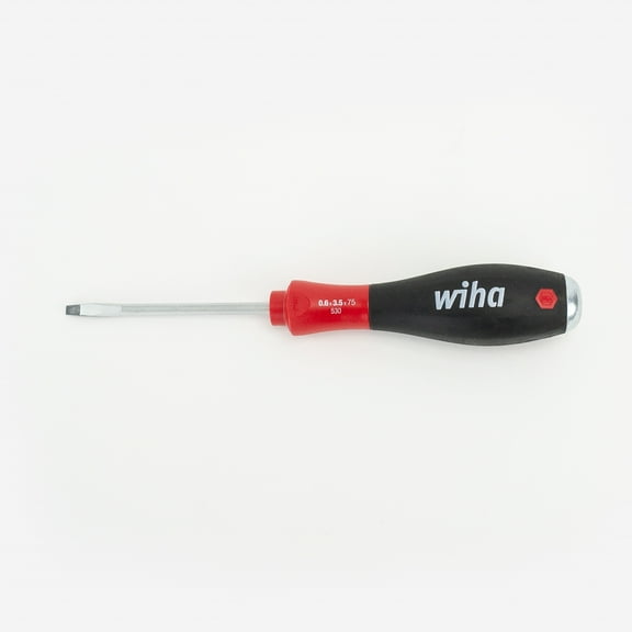 Wiha 53010 3.5 x 75mm SoftFinish Extra Heavy Duty Slotted Screwdriver