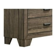 thumbnail image 2 of 6 Drawer Wooden Dresser with Metal Pulls and Tapered Legs Brown, 2 of 6