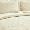 thumbnail image 7 of Lush Decor French Country Geo Ruffle Skirt Textured Tailored Drop Bedspread King, Ivory, 3-Pc Set, 7 of 7