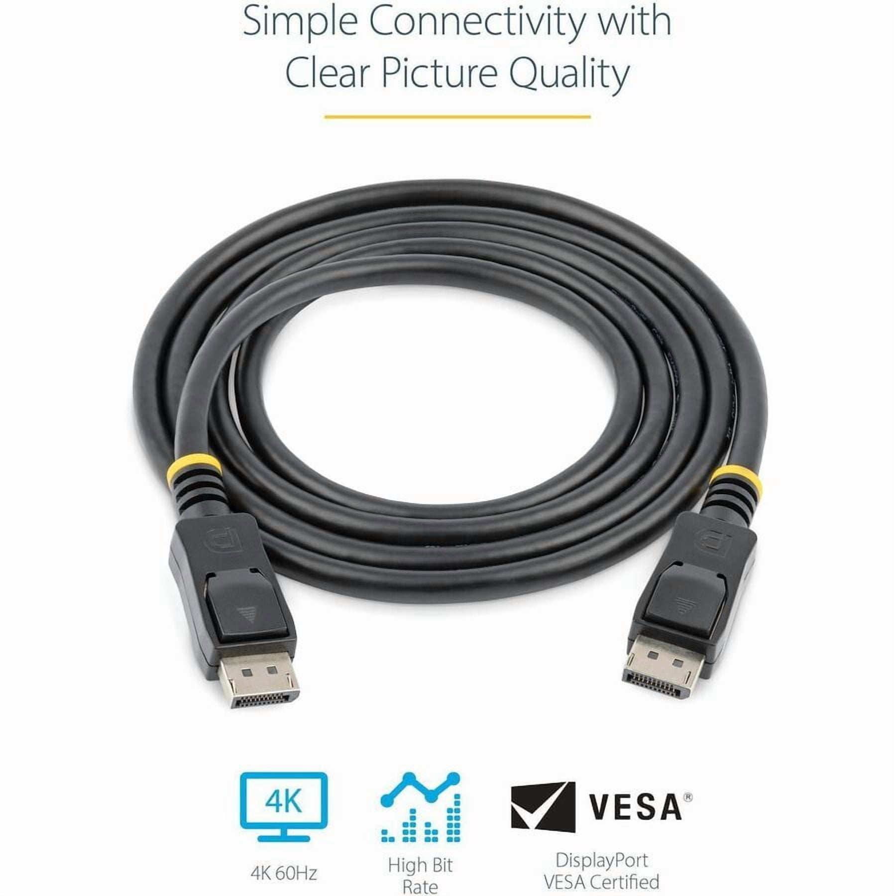 StarTech.com 10-Pack 15ft (4.6m) DisplayPort 1.2 Cable, 4K x 2K UHD VESA Certified DP Cable, DP Cord for Monitor, Latching Connectors