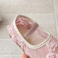 thumbnail image 6 of hengsof Girls' Fashionable Mesh Floral Soft Sole Flat Shoes, Spring Summer Casual Shoes, Sweet and Versatile Princess Shoes, 6 of 8