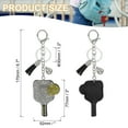 thumbnail image 2 of Uxcell Rhinestone Keychain Pickleball Keychain Bling Keychain Accessories Crystal Key Chain White, 2 of 7