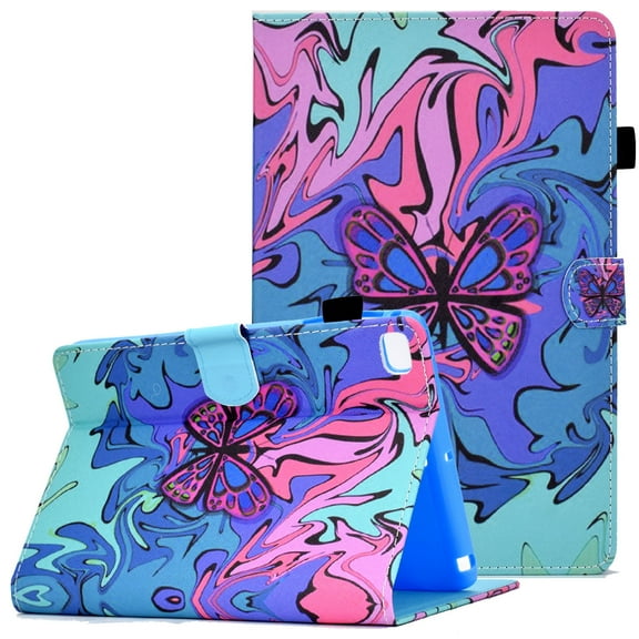 iPad Mini 5th Gen 2019 Case for iPad Mini 4/3/2/1(7.9"), Allytech Cute Wallet PU Leather Stand Smart Shell with Card Slots & Pen Holder Case for iPad Mini 5/Mini 4/Mini 3/Mini 2/Mini 1, Pink Butterfly