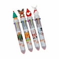 thumbnail image 1 of Less Than 5 Pen New Christmas Tree Santa 6 Colors Cartoon Press Plastic Cute Ballpoint Pen for Students Christmas Gifts Creative Hand Account Pen Press Ball Point Pen Random * 1 * 1ml, 1 of 9