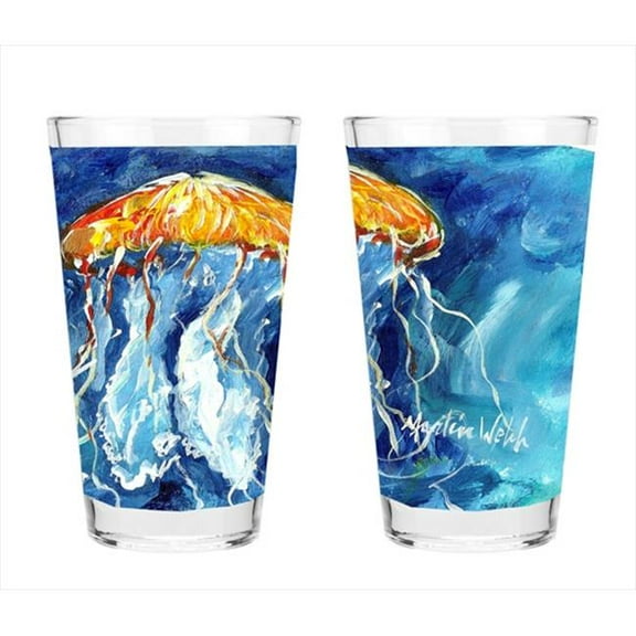 Carolines Treasures MW1176PINT Jellyfish 16 Oz. Mixing Glass