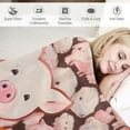thumbnail image 3 of Nawypu Flannel Throw Blanket Soft for Girls Boys Adults, Lightweight, Comfortable, Warm Cute Pig Themed Blanket for Bed Couch, 3 of 6