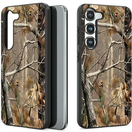 CoverON Design For Samsung Galaxy S23 Phone Case, Flexible Rubber Slim TPU Cover, Fall Camouflage