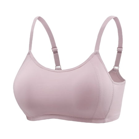 Womens Bras No Underwire Full Support  Sujetadores para mujer sin aros y soporte completo  Women s Non Steel Ring Style Printed Gathered Middle Button Breathable Underwear Daily Bra