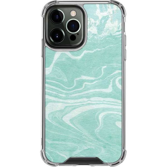 Skinit Marble Mint Marbling iPhone 14 Pro Max Clear Case