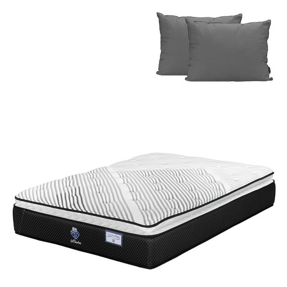 Colchón Queen Size Alaska Spring Air + Almohadas 2-Pack
