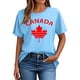 thumbnail image 4 of Tops de Cuello Redondo para las Mujeres Nuevo Suéter de Manga Corta, Camiseta de Poliéster Impresa Casual, 4 of 4
