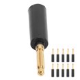 thumbnail image 2 of Conectores para altavoces Bling Bling conector banana dorado de 7 pines 4 mm, 2 of 12