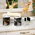 thumbnail image 7 of 2 Pack Qtip Holder Dispenser Modern Geometric Sketch Art Clear Plastic Storage Apothecary Jars for Cotton Swabs Balls Pads Floss, 7 of 7