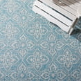 thumbnail image 6 of SAFAVIEH Courtyard Amber Damask Indoor/Outdoor Area Rug, Aqua/Grey, 8' x 11', 6 of 11