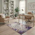 thumbnail image 2 of ODIKA Bathtub Border Vintage Butterfly Delicate Scrolling Pile Backing Stain Resistant Low Profile for Dorm Room, Small Living Apartment, 2 of 7
