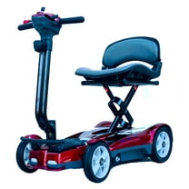 EV Rider Transport AF 4W Automatic Folding Scooter - 4 Wheel - 51 lbs - Metallic Red