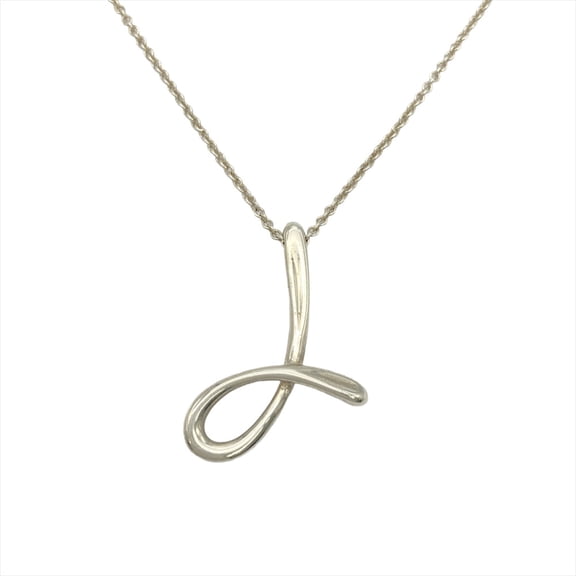 Pre-Owned Tiffany & Co. Initial J Necklace, SV925, 5.5g, Silver, by Elsa Peretti
