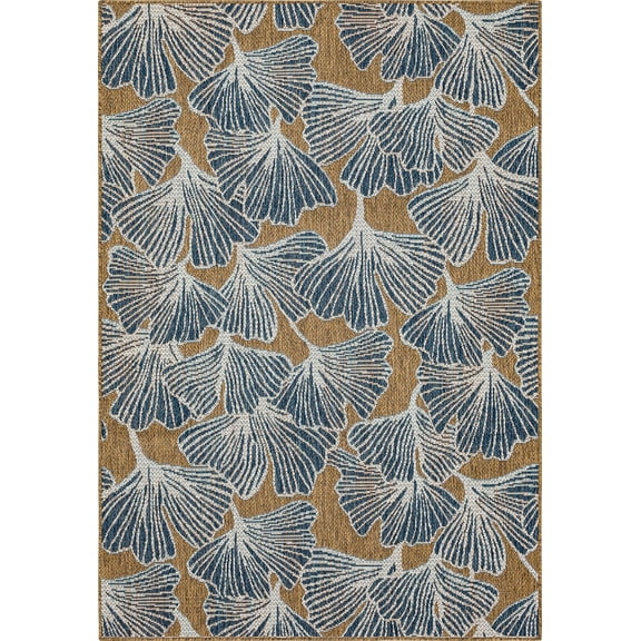 Mohawk Home Jade Butterfly Outdoor Area Rug, Navy, 4' x 5' 6"