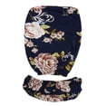 thumbnail image 3 of Soft Durable Stretch Office Desk Covers Floral Pattern Computer Slipcover , Floral-Navy, 3 of 6