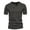Gray, variant on LYEAA Mens T Shirts Casual Short Sleeves Three Buttons Crew Neck Fitted Summer Pullover T-shirts Solid Soft Comfortable Breathable Men's Tops Black L