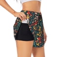 thumbnail image 3 of Lsque Berries and Flowers Printed Women's Running Shorts with Liner Pockets,Elastic Quick Dry Workout Athletic Gym Yoga Shorts,Womens High Waist Shorts-Large, 3 of 9