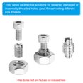 thumbnail image 4 of Uxcell 2Pcs M18xM14x25mm Male to Female Stainless Steel Thread Repair Insert, Silver Tone, 4 of 7