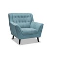 thumbnail image 1 of Topline Home Furnishings Chaise d'appoint sarcelle à haut dossier, 1 of 2