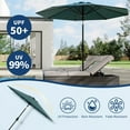 thumbnail image 3 of Parasol de Patio de 10 Pi avec Manivelle et Inclinaison à Bouton-Poussoir, Parasol de Table d'Extérieur Robuste à 8 Baleines pour Cour, Terrasse, Piscine, 3 of 7