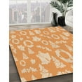 thumbnail image 3 of Ahgly Company Machine Washable Indoor Rectangle Transitional Neon Orange Area Rugs, 6' x 9', 3 of 7