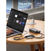 Lemorele 5 in 1 USB C Hub, 4 x USB Type-A 3.2 Gen 2 10Gbps,USB C Adapter Plug and Play for Mac, Dell,Window,20CM Cable