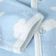 thumbnail image 3 of Conjunto de regalo de ropa para recién nacido, algodón peinado, bonito patrón de nubes, Tops para bebé, niño y niña, pantalones, sombrero, babero, azul, 59cm, para 0 a 3 meses, 3 of 5