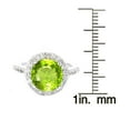 thumbnail image 2 of Sterling Silver with Natural Peridot and White Topaz Halo Ring, 2 of 2