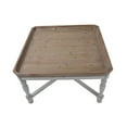 thumbnail image 2 of Fin 33 Inch Coffee Table, Tray Top, Rustic Fir Wood, Antique White, Brown, Saltoro Sherpi, 2 of 7